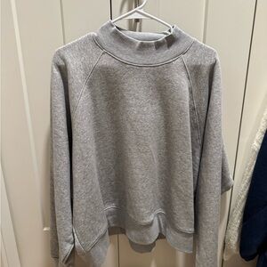 American Eagle Outfitters Light Gray Mockneck Sweatshirt